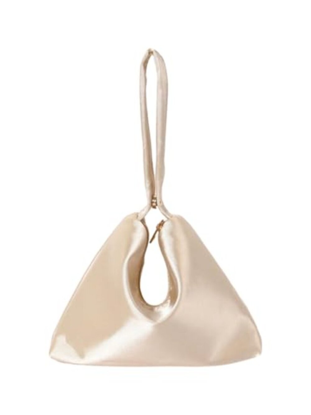 Satin Clutch Evening Bag Zipper Small Party Shoulder Purse Wedding